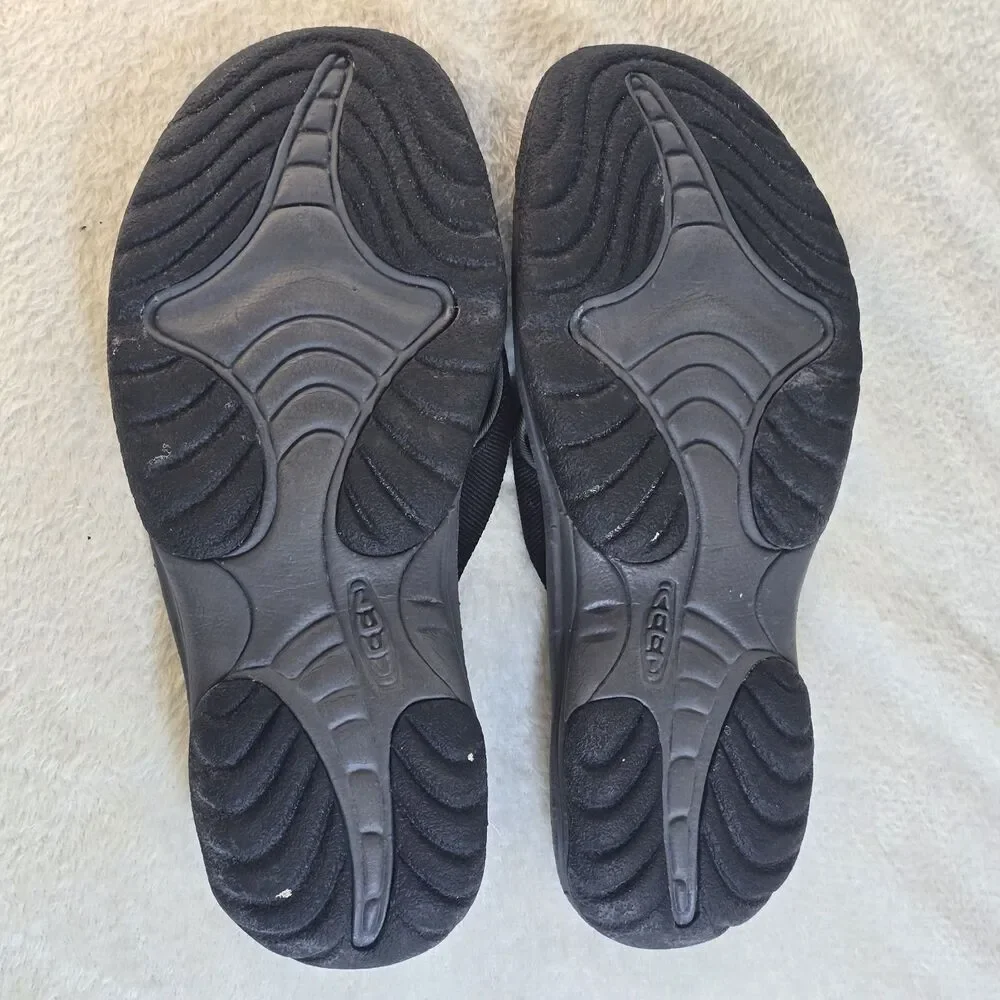 KEEN KMX 1019293 Mens Black Thong Sandals Flip Flops Size 8 Outdoor Comfort